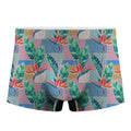 Watercolor Tropical Patchwork Print Men's Boxer Briefs