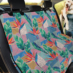 Watercolor Tropical Patchwork Print Pet Car Back Seat Cover