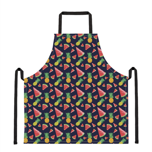 Watercolor Tropical Pattern Print Apron