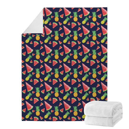 Watercolor Tropical Pattern Print Blanket
