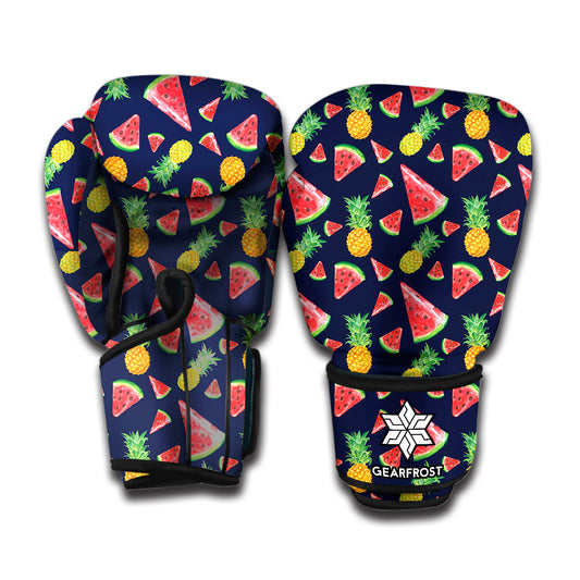 Watercolor Tropical Pattern Print Boxing Gloves