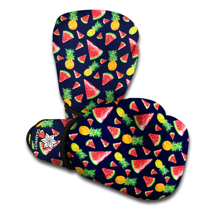 Watercolor Tropical Pattern Print Boxing Gloves