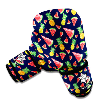 Watercolor Tropical Pattern Print Boxing Gloves