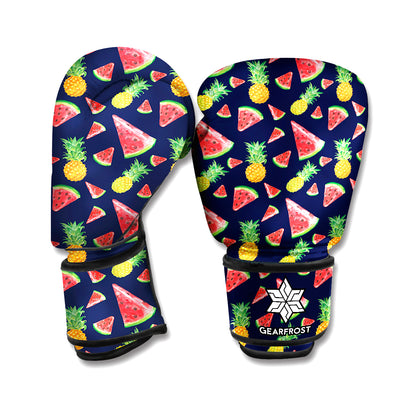 Watercolor Tropical Pattern Print Boxing Gloves