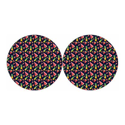 Watercolor Tropical Pattern Print Car Coasters