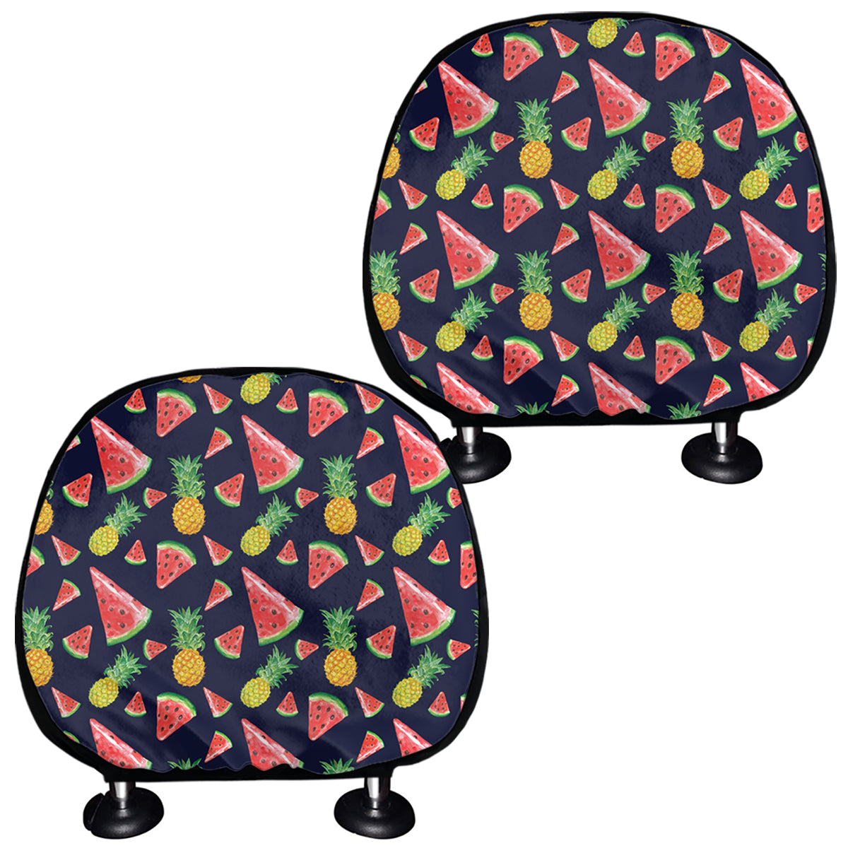 Watercolor Tropical Pattern Print Car Headrest Covers