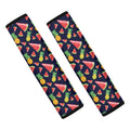 Watercolor Tropical Pattern Print Car Seat Belt Covers