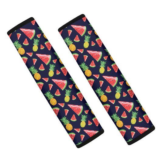 Watercolor Tropical Pattern Print Car Seat Belt Covers