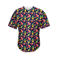 Watercolor Tropical Pattern Print Men's Baseball Jersey