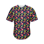 Watercolor Tropical Pattern Print Men's Baseball Jersey