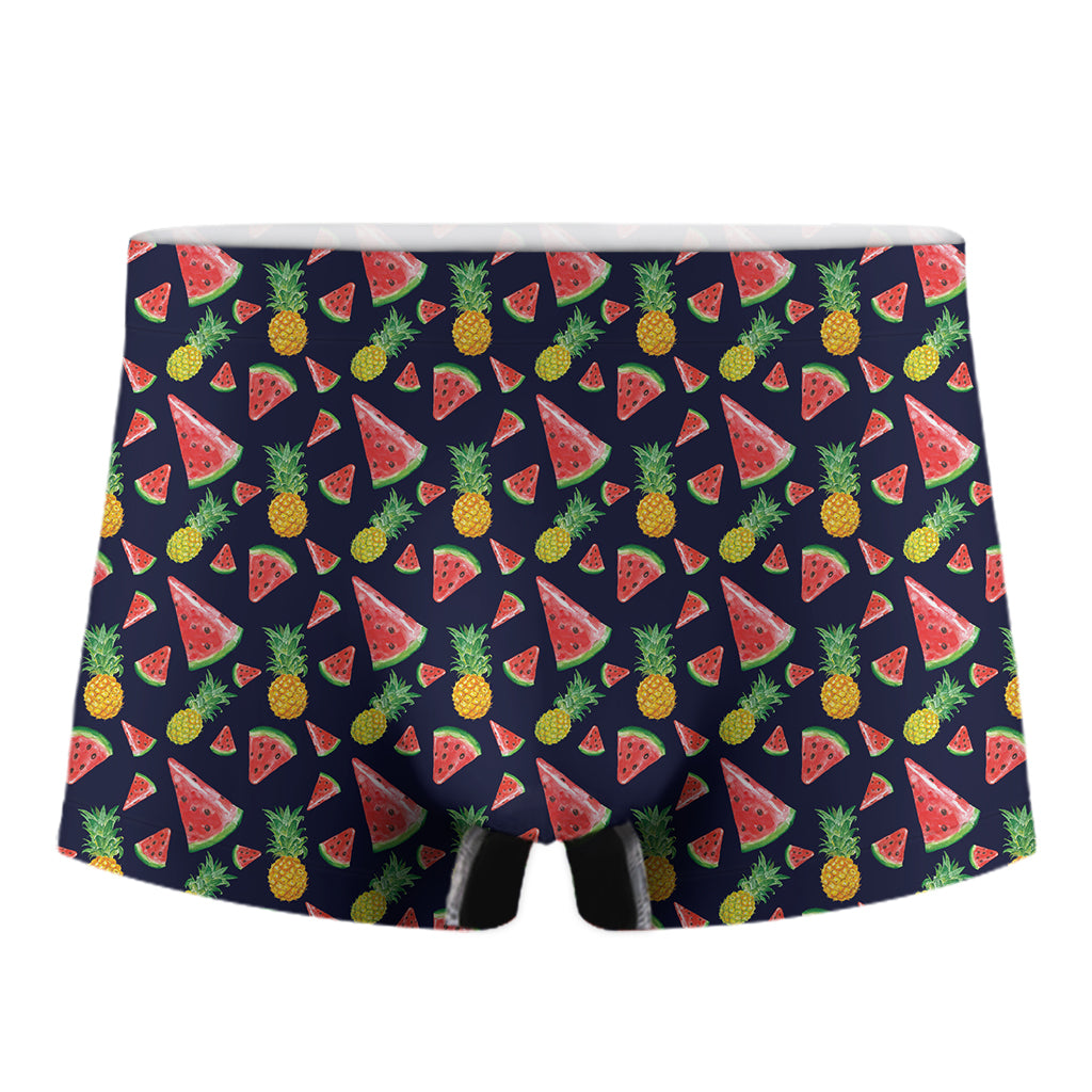 Watercolor Tropical Pattern Print Men's Boxer Briefs