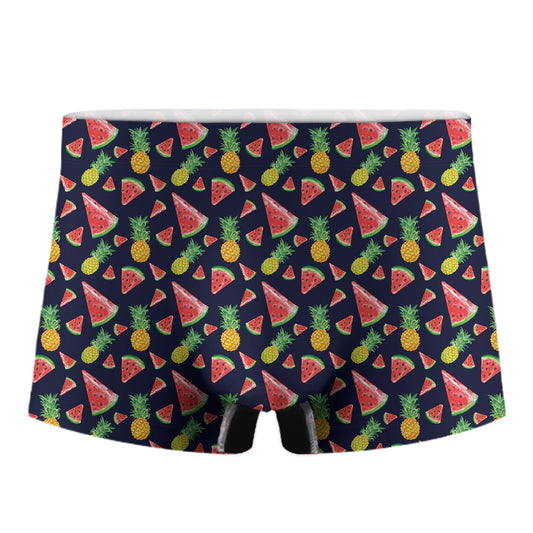 Watercolor Tropical Pattern Print Men's Boxer Briefs