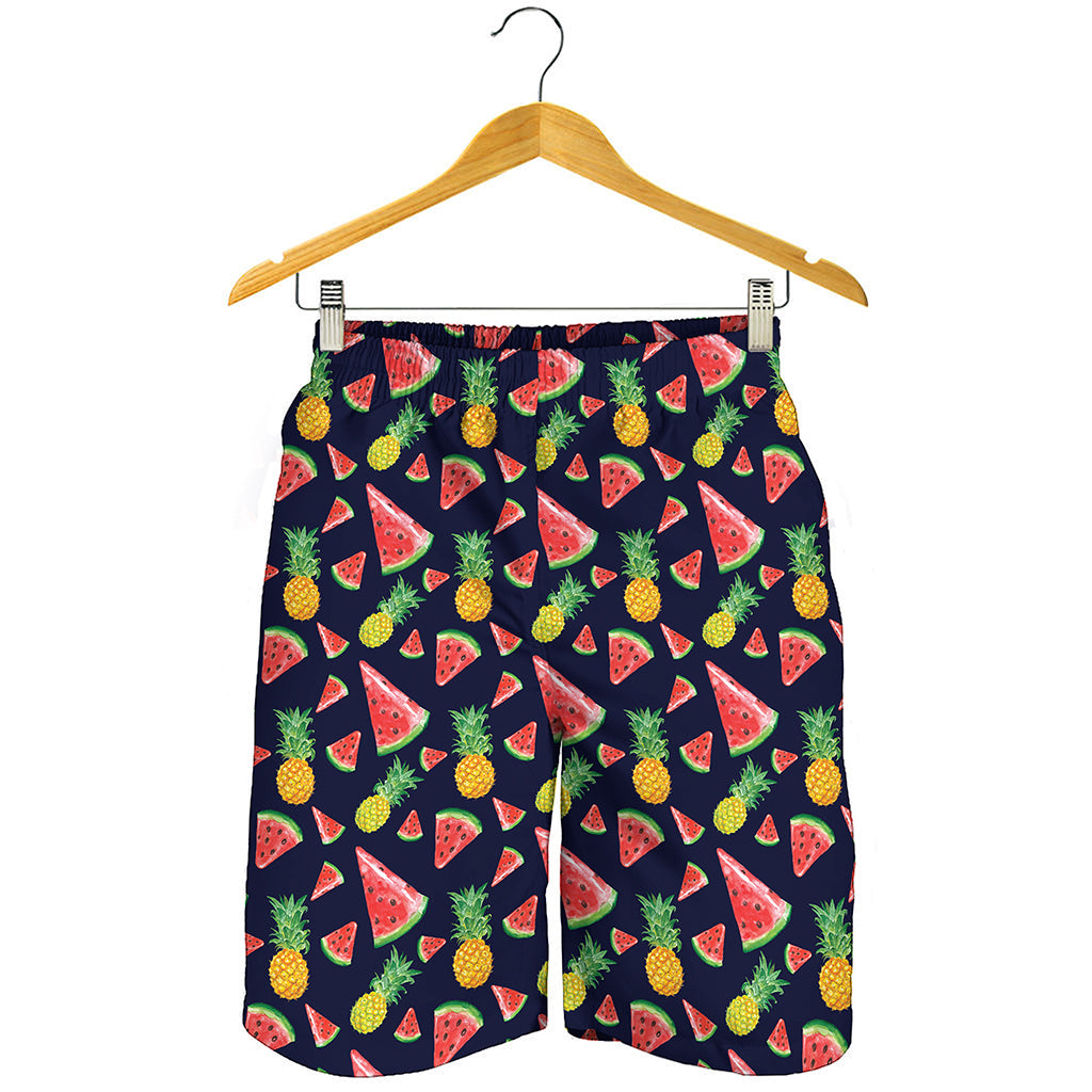 Watercolor Tropical Pattern Print Men's Shorts