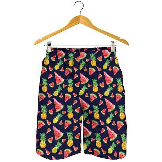 Watercolor Tropical Pattern Print Men's Shorts