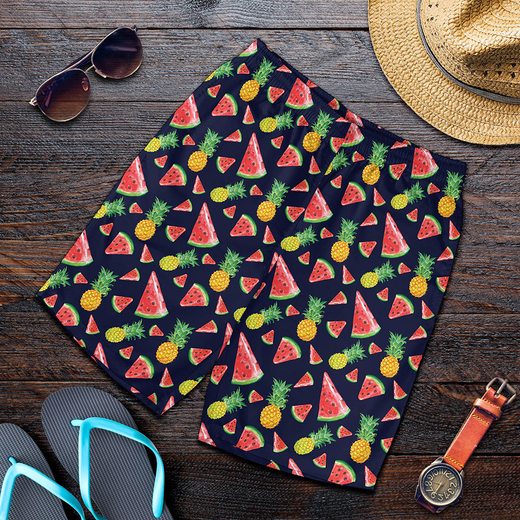 Watercolor Tropical Pattern Print Men's Shorts