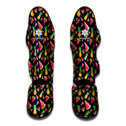 Watercolor Tropical Pattern Print Muay Thai Shin Guard