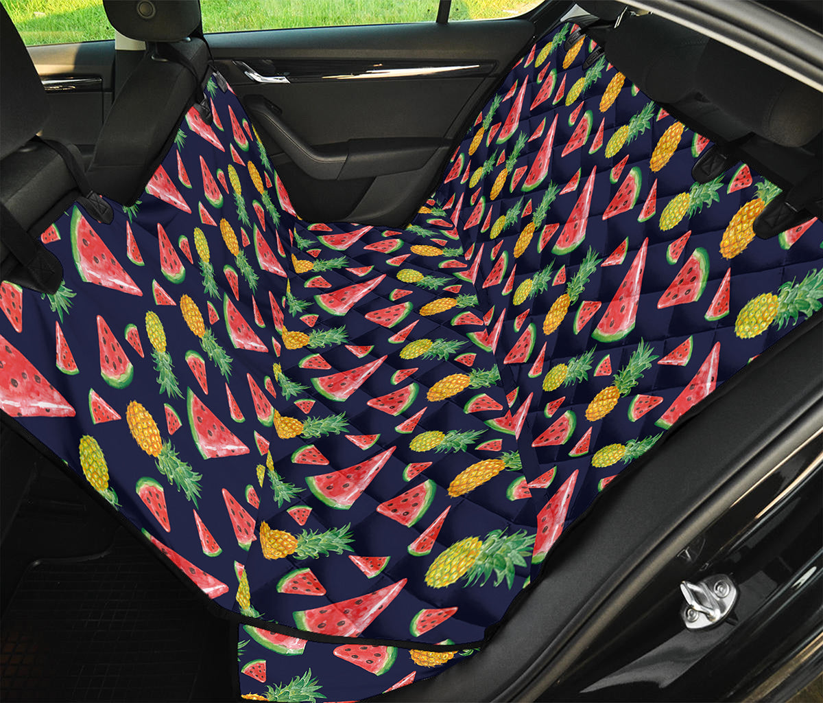 Watercolor Tropical Pattern Print Pet Car Back Seat Cover