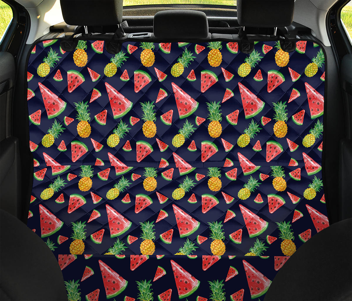 Watercolor Tropical Pattern Print Pet Car Back Seat Cover