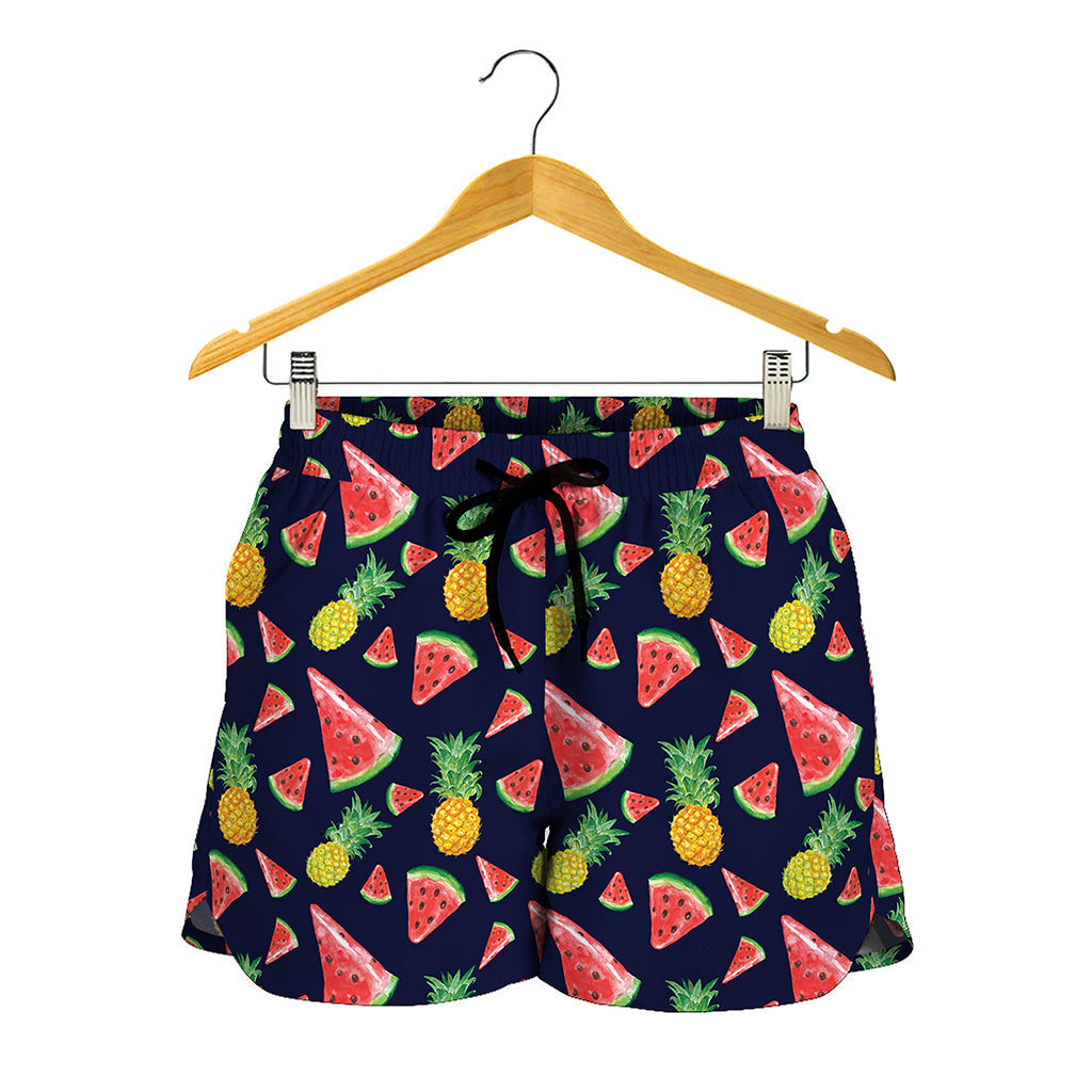 Watercolor Tropical Pattern Print Women's Shorts