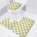 Watercolor Turtle Pattern Print 3 Piece Bath Mat Set