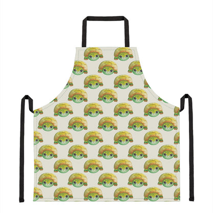 Watercolor Turtle Pattern Print Apron
