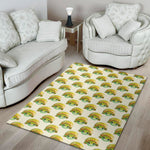 Watercolor Turtle Pattern Print Area Rug
