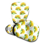 Watercolor Turtle Pattern Print Boxing Gloves