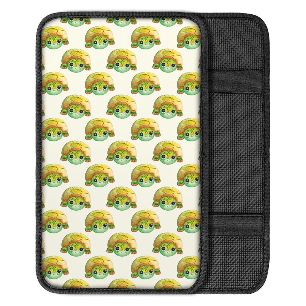 Watercolor Turtle Pattern Print Car Center Console Cover