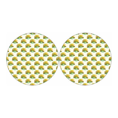 Watercolor Turtle Pattern Print Car Coasters