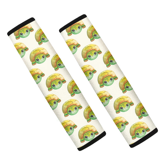Watercolor Turtle Pattern Print Car Seat Belt Covers