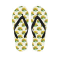 Watercolor Turtle Pattern Print Flip Flops