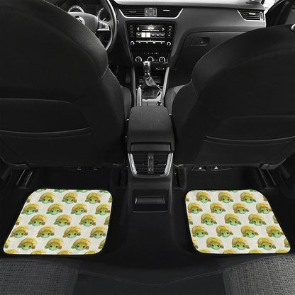 Watercolor Turtle Pattern Print Front and Back Car Floor Mats
