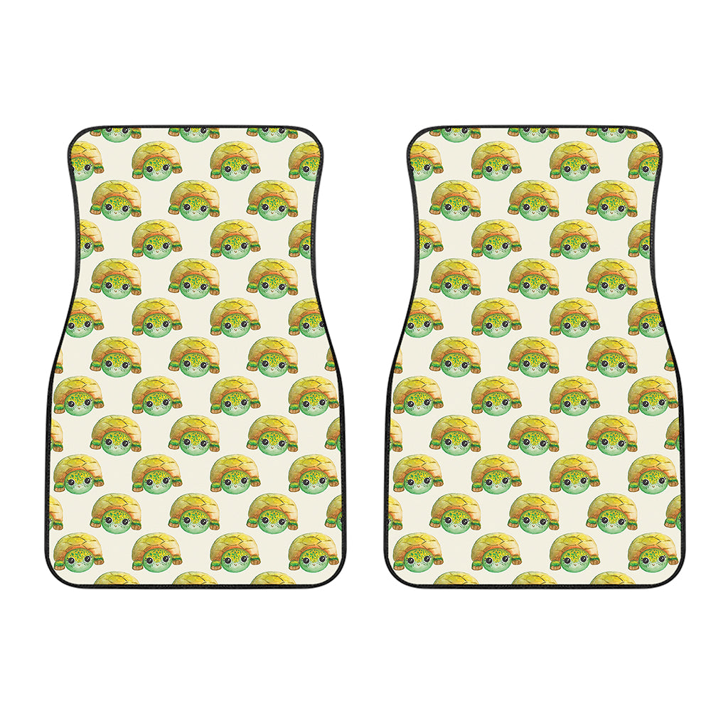 Watercolor Turtle Pattern Print Front Car Floor Mats