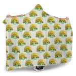 Watercolor Turtle Pattern Print Hooded Blanket