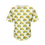 Watercolor Turtle Pattern Print Men's Baseball Jersey