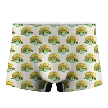 Watercolor Turtle Pattern Print Men's Boxer Briefs