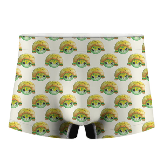 Watercolor Turtle Pattern Print Men's Boxer Briefs