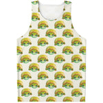 Watercolor Turtle Pattern Print Men's Tank Top