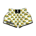 Watercolor Turtle Pattern Print Muay Thai Boxing Shorts