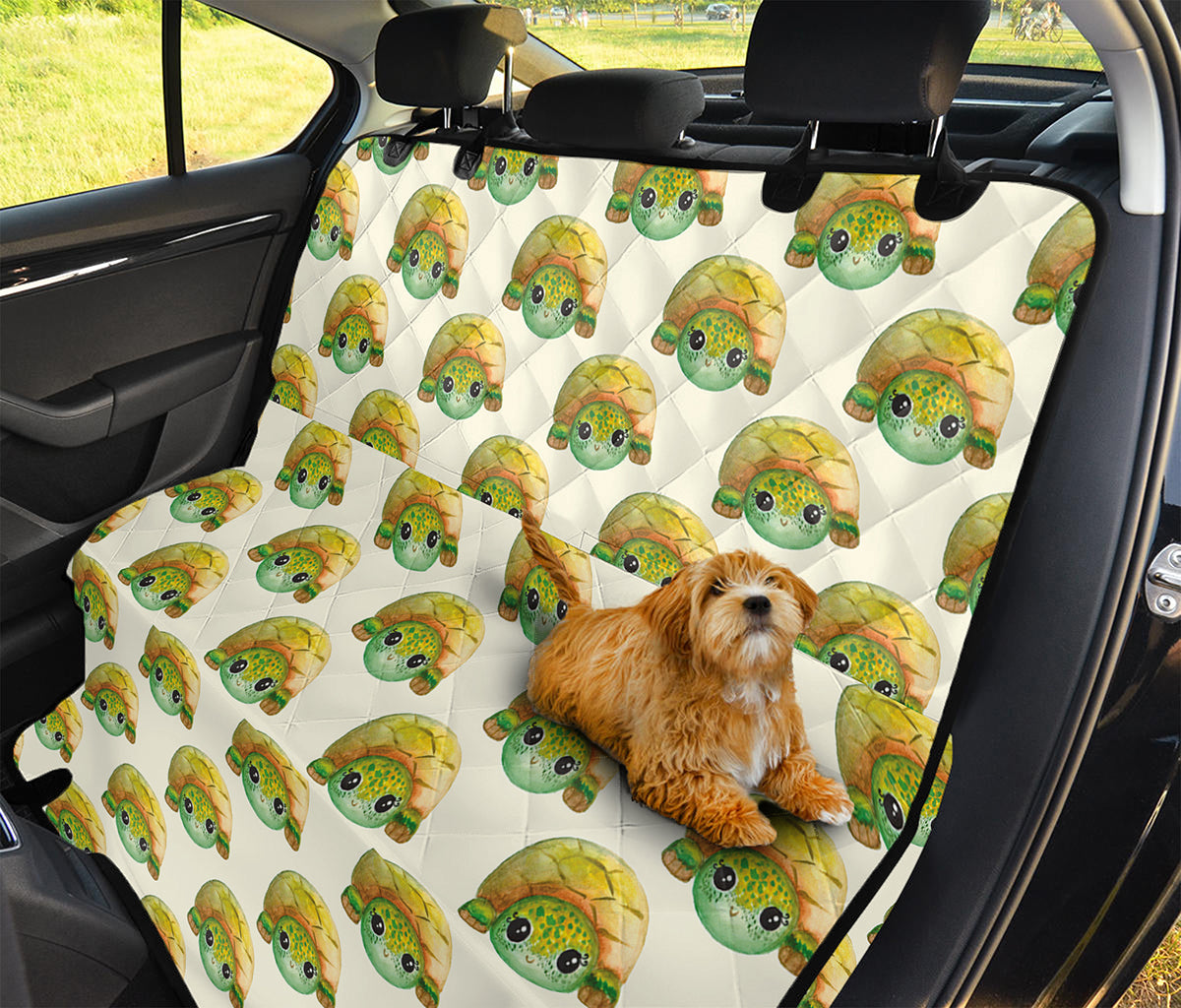 Watercolor Turtle Pattern Print Pet Car Back Seat Cover
