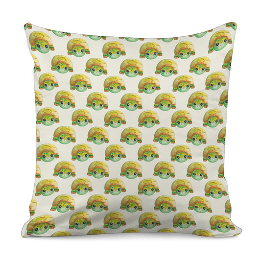 Watercolor Turtle Pattern Print Pillow Cover