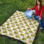 Watercolor Turtle Pattern Print Quilt
