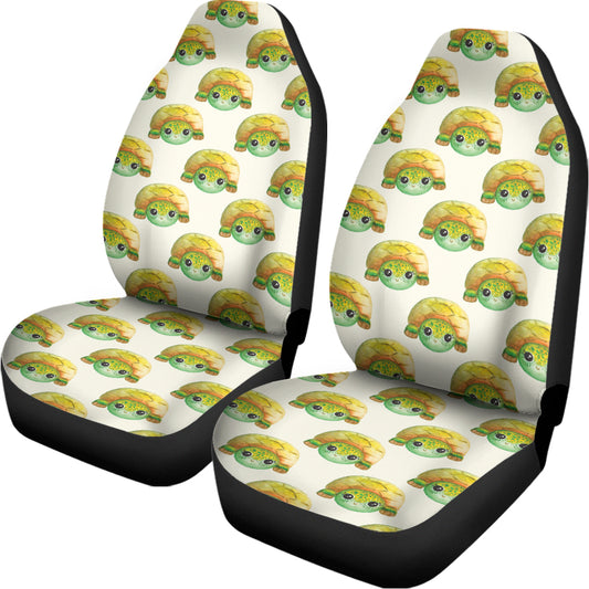 Watercolor Turtle Pattern Print Universal Fit Car Seat Covers