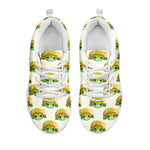 Watercolor Turtle Pattern Print White Sneakers