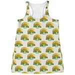 Watercolor Turtle Pattern Print Women's Racerback Tank Top