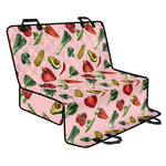 Watercolor Vegan Pattern Print Pet Car Back Seat Cover