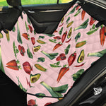 Watercolor Vegan Pattern Print Pet Car Back Seat Cover