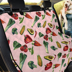 Watercolor Vegan Pattern Print Pet Car Back Seat Cover