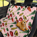 Watercolor Vegan Pattern Print Pet Car Back Seat Cover