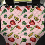 Watercolor Vegan Pattern Print Pet Car Back Seat Cover